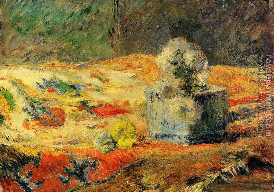 Paul Gauguin : Flowers and Carpet